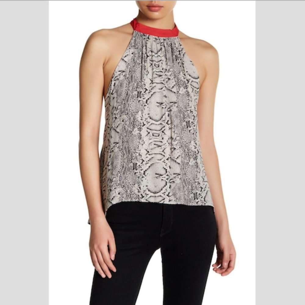 FREE PEOPLE Through The Night Snakeskin Tank - L